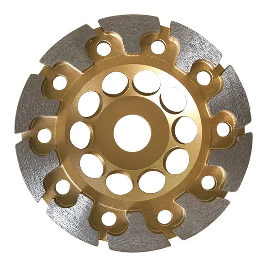 Meule diamantée à une rangée de coupelles pour béton/asphalte