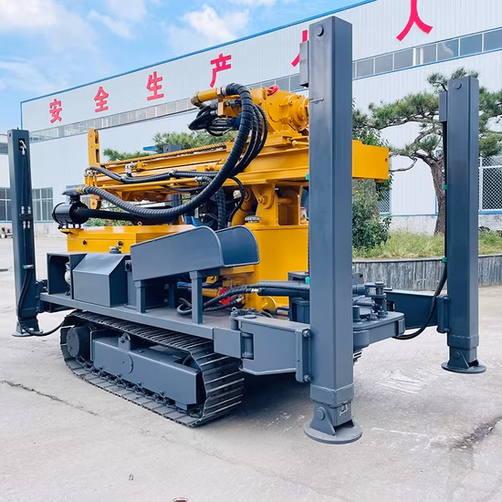 Machine hydraulique de plate-forme de forage de puits d'eau de forage de type chenille hydraulique de 260m/360m/460m