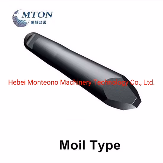 Atlas Montabert modèle marteau hydraulique Moil émoussé Wadge chaleur Type tige de forage disjoncteur ciseau